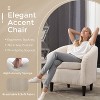 CAVINAS Mid-Century Modern Accent Barrel Chair with Corduroy Upholstery and Wooden Legs, Comfy Single Armchair with Thick Cushions and Pillow - 4 of 4