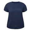 Women's Plus Size Hollow Boat Neck Raglan Sleeve Pointelle Knit Loose Casual Blouses - GRACE & GRANDEUR - 4 of 4