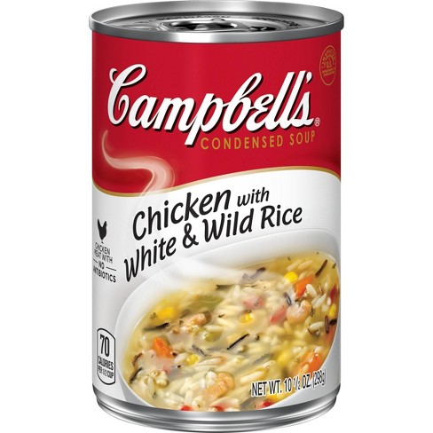 Campbell S Condensed Chicken With White Wild Rice Soup 10 5oz Target