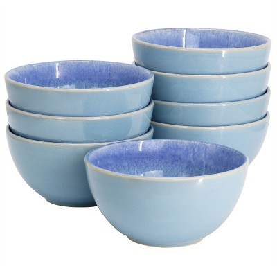 Meritage Kensington 8 Piece 6 Inch Reactive Glaze Stoneware Cereal Bowl ...