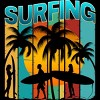 Men's Design By Humans SURFER SURF SUMMER SURFING VACATION By punsalan T-Shirt - 2 of 2