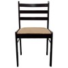 vidaXL Dining Chairs, 4 Pcs, Brown Solid Rubber Wood and Velvet - 3 of 4