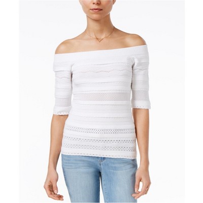 maison Jules Womens Knit Pullover Sweater, brightwhite, XL