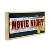 Stupell Industries Movie Night Vintage Sign Floating Frame Canvas Art - 2 of 4