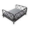 LAOTIES Wicker Pet Bed Rattan Dog Sofa Bed Outdoor Indoor Water Resistant - 3 of 4