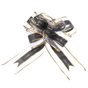 Unique Bargains Love You Pattern Gift Wrapping Large Pull Bows for Wedding 10 Pcs - 1 of 4