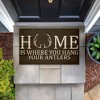 Stupell Industries Where You Hang Your Antlers Printed Outdoor Door Mat, design by Kim Allen, 18"x30" - 4 of 4