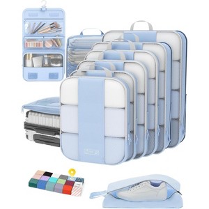 10 Set Compression Packing Cubes Travel Essentials,Compressible Expandable Packing Cubes Suitcase - 1 of 4