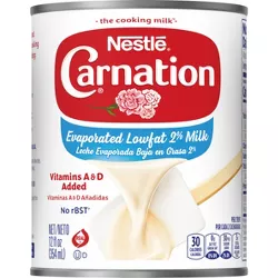 Nestle Carnation Gluten Free Low Fat 2% Evaporated Milk - 12 fl oz