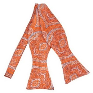 Men's Paisley 2.75" x 4.75" Adjustable 16" - 22" Self-Tie Bow Tie - 1 of 3
