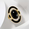 Ross-Simons Black Onyx and 0.18 ct. t.w. Diamond Ring With Black Enamel in 18kt Gold Over Sterling - 4 of 4