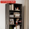 71.4" Tall Farmhouse 6-Shelf Wooden Bookcase with Doors, Industrial Display Storage for Bedroom, Living Room & Office - 4 of 4