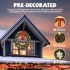 Angel Sar 48in Pre-Lit Christmas Garland with 150 LED Lights, 450 PVC Branch Green Bow Decoration for Indoor & Outdoor Holiday Decor - 3 of 4