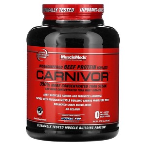MuscleMeds Carnivor, Bioengineered Beef Protein Isolate, Rocket Pop, 3.58 lbs (1,624 g) - 1 of 2