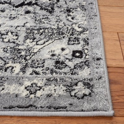 Hand-Knotted Black Synthetic Reversible 4' x 6' Rug