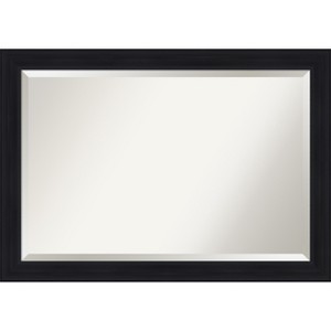 Amanti Art Abbey Black Beveled Framed Bathroom Vanity Wall Mirror - 1 of 4