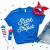 Simply Sage Market Women's Stars and Stripes Slanted Cursive Puff Print Short Sleeve Graphic Tee - 3 of 4