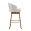 NicBex Bar Stools Set of 2, Fashion Wooden Upholstered Swivel Counter Stool Chair with Nailhead Trim for Bar, Kitchen - 3 of 4