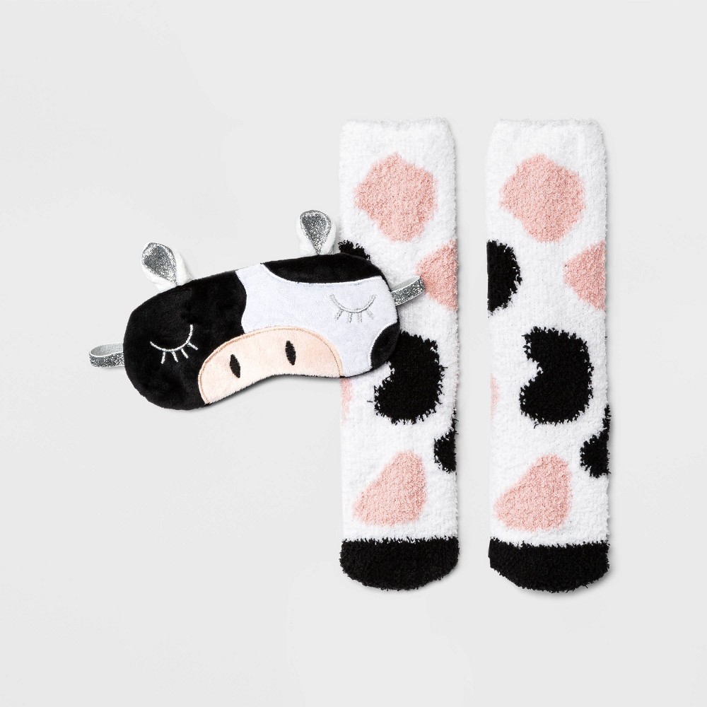 Dreaming Of…Eye Mask And Socks Set”Moo Cow”