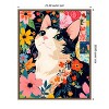 Amanti Art Floral Patchwork Cat by Kintsugi99  Framed Canvas Wall Art - 3 of 4