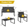 Tangkula 4 PCS Patio Furniture Sofa Set Loveseat Coffee Table for Backyard Balcony & Poolside - 3 of 4