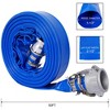 NAYSAYE Cleaning Tool Pool Backwash Hose 1.5 Inch 50FT Reinforced PVC Discharge Hose for Filter Pump, Blue, 13.2"*11.20"*3.30" - 2 of 4