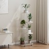 Plant Shelving Flower Pot Holder Wrought Iron Corner Multiple Planter Rack Organizer With Wheels Plant Shelves For Room Corner Balcony Garden Patio - 2 of 4