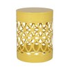 CAVINAS Outdoor Side Table with Overlapping Circle Pattern, Modern Cylindrical Patio End Table, Iron Cut Design Outdoor End Tables - 2 of 4