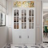 FUFU&GAGA 47.2"W Multifunctional Tempered Glass Cabinet Modular Storage Cabinet Closet Bookshelf - 2 of 4