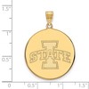 Black Bow Jewelry 10k Yellow Gold Iowa State Cyclones NCAA Extra Large Pendant - 2 of 3