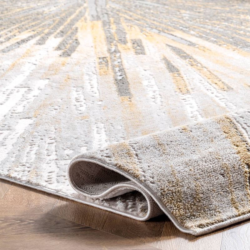 Amaya Abstract Area Rug Gold/Ivory/Gray - nuLOOM, 5 of 12
