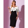 Allegra K Women's Wedding Lace Trim Evening Faux Fur Shawl Shrug - 2 of 4