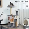 Angel Sar 40'' Cat Tree Tower with 2-Tier Condo, Multi-Level Activity Center with Cat Self-Groomer, Scratching Posts & Jingling Balls for Indoor Cats - 2 of 4