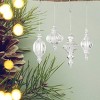 5"H  6.5"H  6"H and 6.75"H Sullivans Metallic Finial Ornament - Set of 4  Silver Christmas Ornaments - 3 of 3