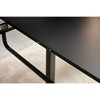 Gulches Black Square Extendable Dining Table, Modern Space-Saving Kitchen Table with Metal Legs, MDF Top Dining Table for Living Room - 4 of 4