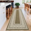 Modern Neutral Bordered Area Rugs, Soft Washable Solid Geometric Runner Rugs Living Room Bedroom Dining Nursery Apartment Dorm Office Farmhouse Decor - 4 of 4
