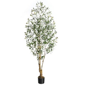 Artificial Olive Tree Tall Faux Potted Olive Plant, Fake Olive Tree  and Fruits Artificial Tree - 1 of 4