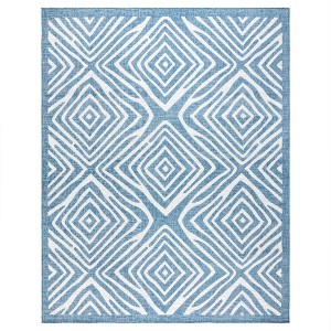 Gertmenian 6'5"x9'6" Tropea Stella Rectangle Woven Indoor/Outdoor Accent Rug Navy - 1 of 4
