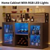 Freestanding Home Bar Liquor Cabine Wine Rack and Glass Holder for Kitchen Living Room, Dining Room - 2 of 4