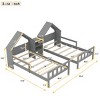Platform Bed Frame Modern with Built-in Nightstand for Kids Bedroom 77.8"W - 3irtyhousy - 4 of 4