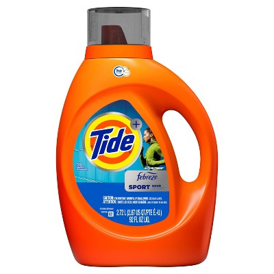 Tide Plus Febreze Sport Active Fresh High Efficiency Liquid Laundry Detergent - 92 fl oz