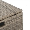 Syemin 6PCS Patio Seating Rattan Furniture Set Sectional Sofa Cushioned Garden, Tempered Glass Table, Gray, 50"*28.7"*31.1" - 3 of 4