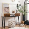 Tangkula 42" Industrial Console Table with 2 Drawers & Middle Open Shelf Narrow Accent Side Table for Entryway - image 2 of 4