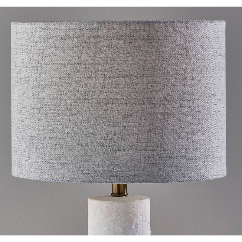 Noelle Table Lamp Textured Ceramic White - Adesso, 3 of 4