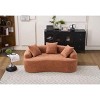 Curved Loveseat Sofa, Compact Design Couch for Small Spaces, Full Compression Foam Seating with Chenille Cover-Coolbibila - 2 of 4