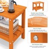 Hyleory Double-Tier Patio Adirondack Side Table, Outdoor HDPE Square End Table - 3 of 4