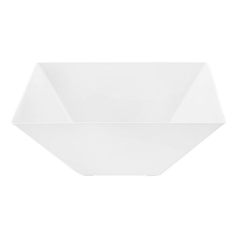 Smarty Had A Party 4 qt. White Square Plastic Serving Bowls (24 Bowls), 1 of 3