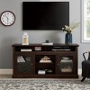 TIRAMISUBEST Entertainment Center Farmhouse TV Cabinet Media Console Table with Glass Doors,Modern TV Stand for up to 65 Inch TVs - 4 of 4