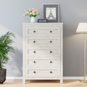 AMERLIFE Farmhouse Wood Rustic Chest of Drawers - 1 of 4