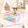 Hooseng Toddler Couch, 3 in 1 Glow Modular Kids Play Couch Sofa, Toddler Fold Out Couch for Playroom, Convertible Play Foam Couch for Boys & Girls - 3 of 4